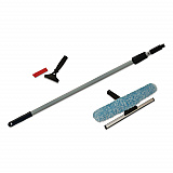 Window Cleaning Kit, 12" Wide Combo Washer/Squeegee, 8 ft Extension Pole, 4" Wide Scraper with 8" Handle (WINDOWKIT)
