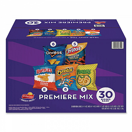Premiere Mix Variety Pack, Assorted Flavors, Assorted Sizes, 30 Bags/Carton (22002670)