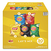 Potato Chip Variety Mix, Assorted Flavors, 1.5 oz Bag, 30 Bags/Carton (22002672)