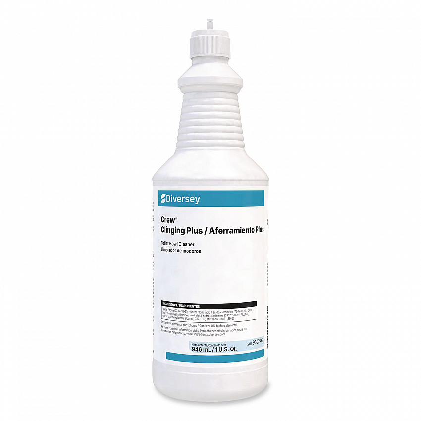 Crew Clinging Plus Toilet Bowl Cleaner, 32 oz Bottle, 12/Carton (9302467)