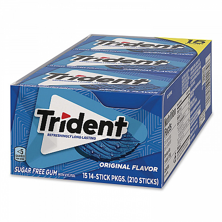Sugar-Free Gum, Original Mint, 14 Sticks/Pack, 15 Packs/Carton (22002639)