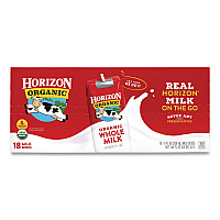 Shelf-Stable Whole Milk Boxes, 8 oz Box, 18/Carton (22002680)
