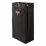 Fabric Cleaning Cart Bag for Rubbermaid Commercial Housekeeping and Janitorial Carts, 30 gal, 10.5 x 16.8 x 33, Black, 4/CT (2202530)