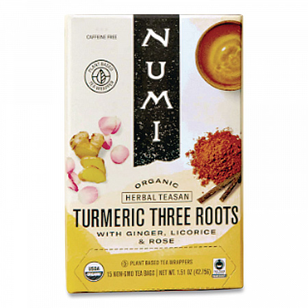Turmeric Tea, Three Roots, 1.42 oz Bag, 12/Box (10550)