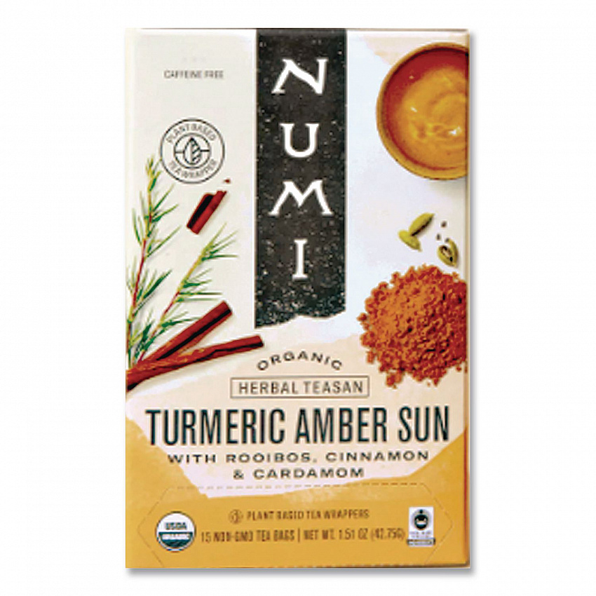 Turmeric Tea, Amber Sun, 1.46 oz Bag, 15/Box (10552)
