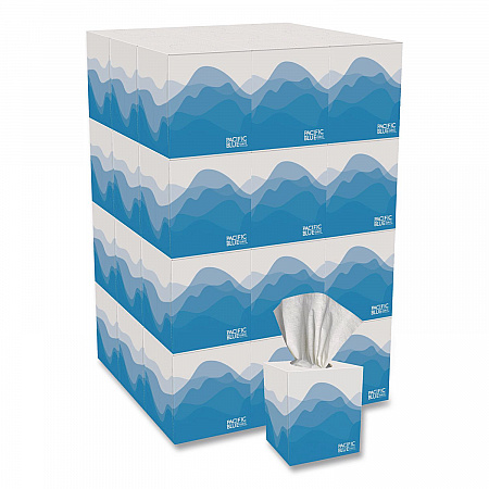 Pacific Blue Select Cube Box Facial Tissue, 2-Ply, White, 100 Sheets/Box, 36 Boxes/Carton (462)