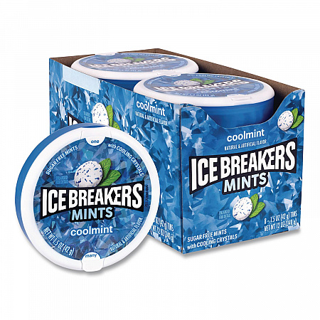 Sugar-Free Cool Mints, Coolmint, 1.5 oz Tin, 8 Tins/Carton (22002642)