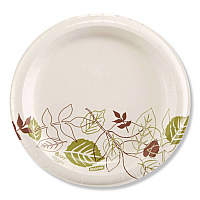 Pathways Medium-Weight Paper Plates, 8.5" dia, Pathways, 300/Box, 2 Boxes/Carton (UX9PATHPB)
