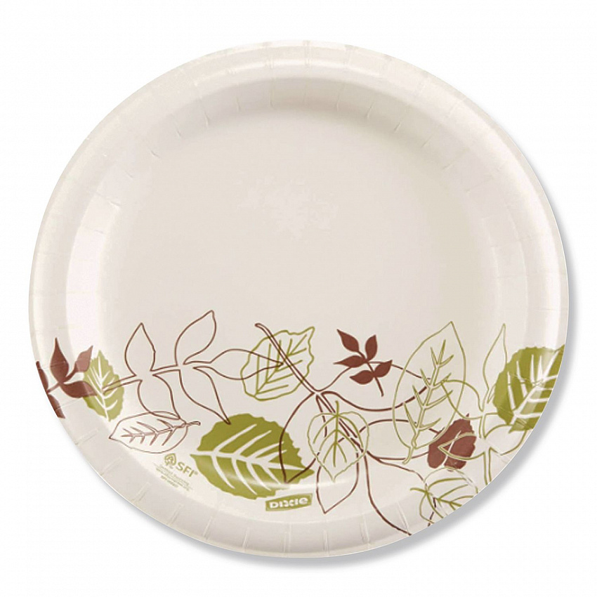 Pathways Medium-Weight Paper Plates, 8.5" dia, Pathways, 300/Box, 2 Boxes/Carton (UX9PATHPB)