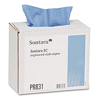 Sontara EC Wipers, 16.5 x 9, Blue, Interfold Dispenser Box, 100 Wipers/Box, 8 Boxes/Carton (PR831)