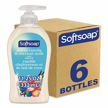 Liquid Hand Soap Pumps, Vanilla and Coconut, 11.25 oz, 6/Carton (US07059ACT)