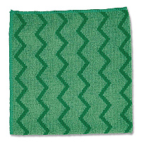 Reusable Cleaning Cloths, Microfiber, 16 x 16, Green, 12/Carton (Q620)