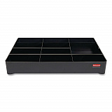 Amenity Organizer for all Rubbermaid Commercial Full Size and Compact Housekeeping Carts, 11 Sections, 18.75 x 3.62, Black (2124078)