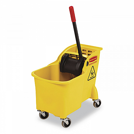 Tandem 31-Quart Bucket/Wringer Combo, Reverse, 31 qt, Yellow (738000YEL)