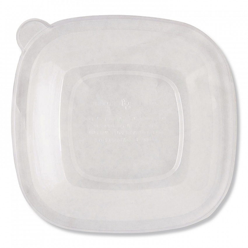 PLA Lids for Fiber Bowls, 8.8 x 8.8 x 1.4, Clear, 200/Carton (BQLCS24)