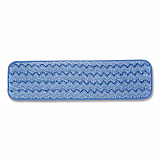 Microfiber Wet Room Pad, Split Nylon/Polyester Blend, 18", Blue, 12/Carton (Q41000BLU)