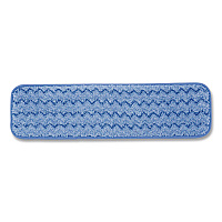 Microfiber Wet Room Pad, Split Nylon/Polyester Blend, 18", Blue, 12/Carton (Q41000BLU)