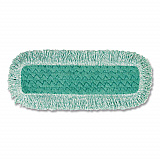 Dust Pad with Fringe, Microfiber, 18" Long, Green (Q418GN)