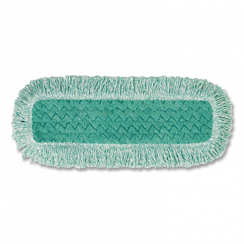 Dust Pad with Fringe, Microfiber, 18" Long, Green (Q418GN)