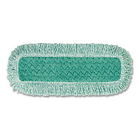 Dust Pad with Fringe, Microfiber, 18" Long, Green, 6/Carton (Q418GNCT)