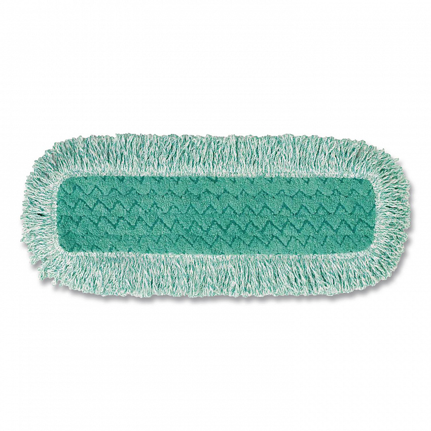 Dust Pad with Fringe, Microfiber, 18" Long, Green, 6/Carton (Q418GNCT)