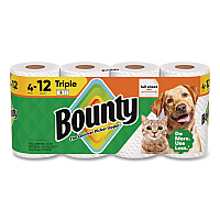 Kitchen Roll Paper Towels, 2-Ply, White, 10.5 x 11, 75 Sheets/Roll, 4 Triple Rolls/Pack, 6 Packs/Carton (16007)