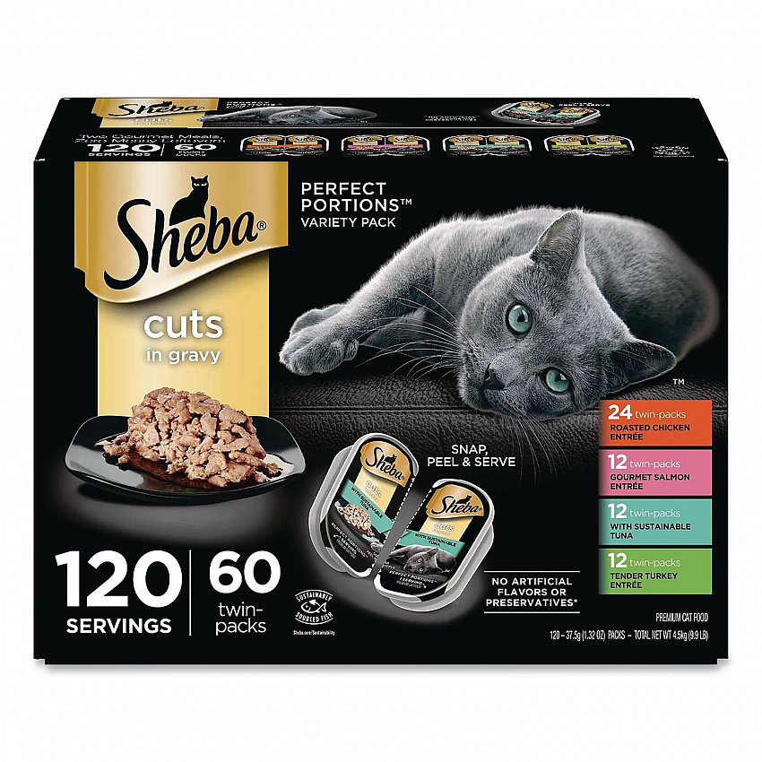 Perfect Portions Variety Twin Packs, Assorted Flavors, 1.32 oz Can, 60/Carton (22002668)