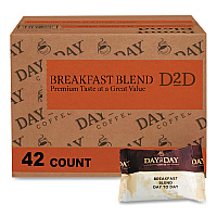 100% Pure Coffee, Breakfast Blend, 1.5 oz Pack, 42 Packs/Carton (23003)