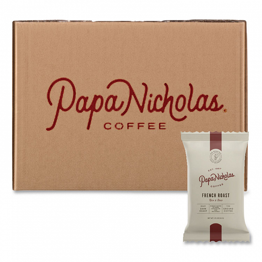 Premium Coffee, French Roast, Ground Portion Packs, 18/Carton (25183)