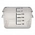 SpaceSaver Square Containers, 4 qt, 8.8 x 8.75 x 4.75, Clear, Plastic (6304CLE)