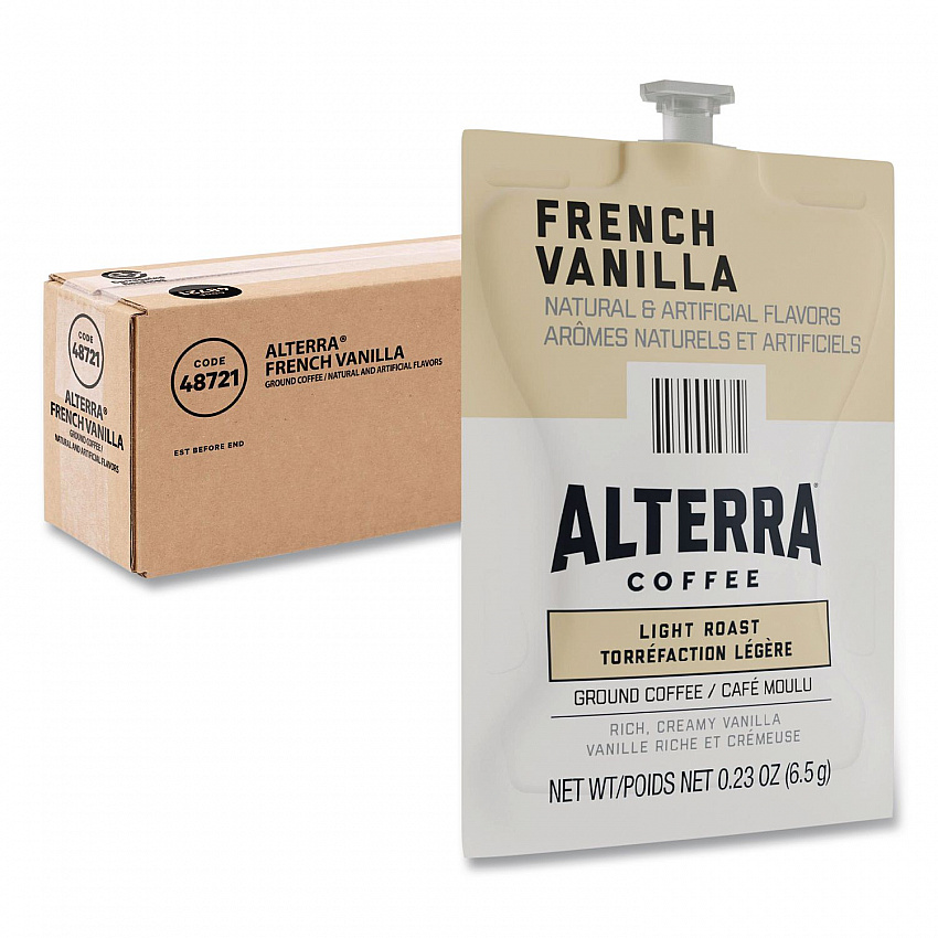 Alterra French Vanilla Coffee Freshpack, 40/Carton (48721)