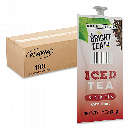 The Bright Tea Co. Unsweetened Iced Black Tea Freshpack, 100/Carton (48047)