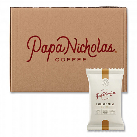 Premium Coffee, Hazelnut Creme, Ground Portion Packs, 18/Carton (25187)