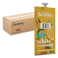 The Bright Tea Co. White with Orange Tea Freshpack, 100/Carton (48024)