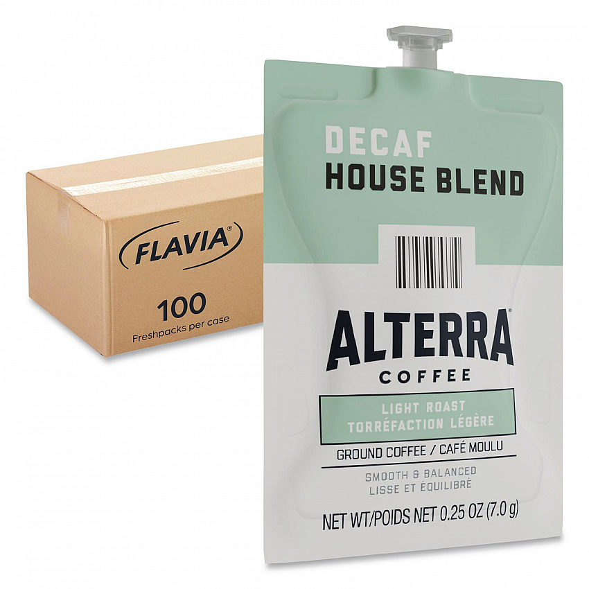 Alterra Decaf House Blend Coffee Freshpack, 100/Carton (48013)