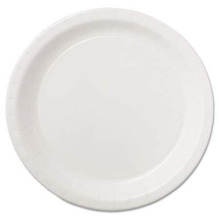 Hoffmaster Coated Paper Dinnerware, Plate, 9" dia, White, 50/Pack, 10 Packs/Carton (PL7095)