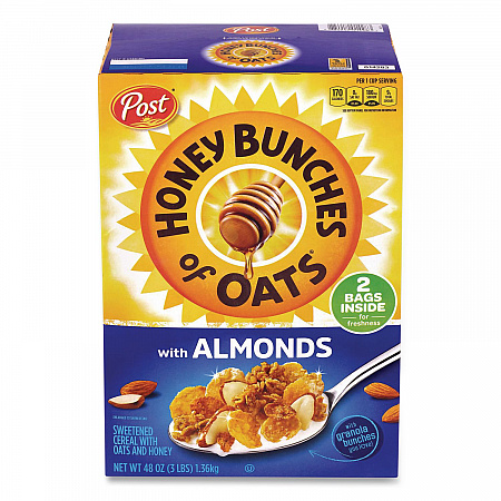 Honey Bunches of Oats with Almonds, 2 Bags/Box, 48 oz Box (22002622)