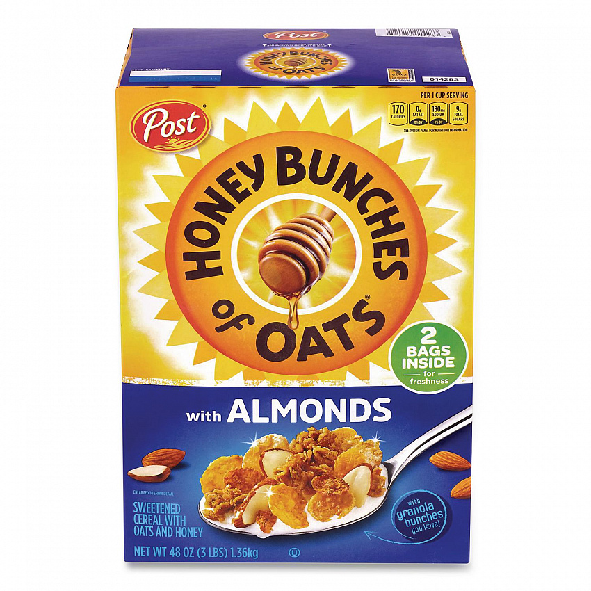 Honey Bunches of Oats with Almonds, 2 Bags/Box, 48 oz Box (22002622)