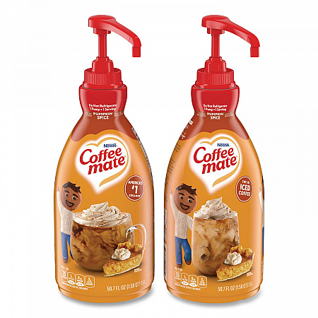 Liquid Coffee Creamer, Pumpkin Spice, 1.5 L Pump Bottle, 2/carton (31460CT)