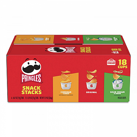 Snack Stacks, Assorted Flavors, 18 Cups/Carton (18252)