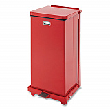 Defenders Heavy-Duty Steel Step Can, 6.5 gal, Steel, Red (ST12EPLRD)