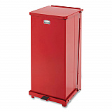 Defenders Heavy-Duty Steel Step Can, 13 gal, Steel, Red (ST24EPLRD)