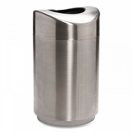 Designer Line Eclipse Waste Receptacle, 30 gal, Steel, Stainless Steel (R2030SSPL)