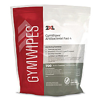 Antibacterial Gym Wipes Refill, 1-Ply, 6 x 8, Unscented, White, 700 Wipes/Pack, 4 Packs/Carton (L101)