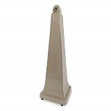 GroundsKeeper Cigarette Waste Collector, Pyramid, 1 gal, 12.25 x 39.75, Beige (257088BG)