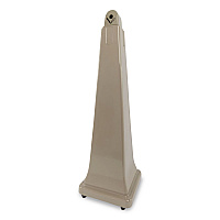 GroundsKeeper Cigarette Waste Collector, Pyramid, 1 gal, 12.25 x 39.75, Beige (257088BG)