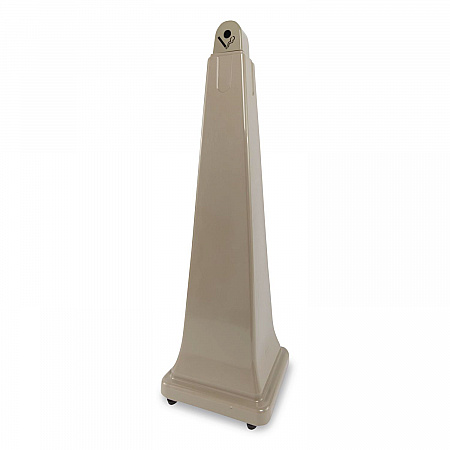 GroundsKeeper Cigarette Waste Collector, Pyramid, 1 gal, 12.25 x 39.75, Beige (257088BG)