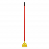 Invader Fiberglass Side-Gate Wet-Mop Handle, 60", Red/Yellow (H146RED)