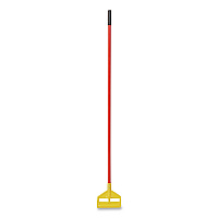Invader Fiberglass Side-Gate Wet-Mop Handle, 60", Red/Yellow (H146RED)