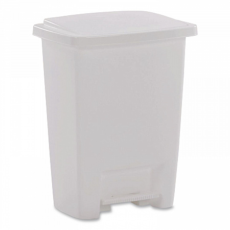 Step-On Waste Can, 8.25 gal, Plastic, White (284187WHICT)